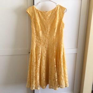 Pretty Yellow Lace Dress